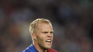 Eidur Gudjohnsen, en su etapa en el FC Barcelona
