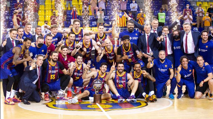 El Barça celebra la Liga Endesa