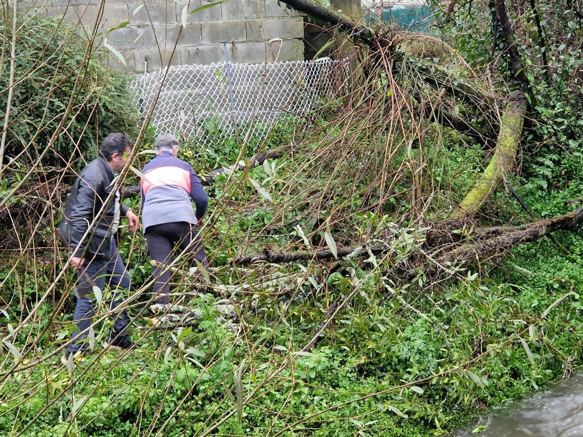Los vecinos denuncian que tienen que limpiar ellos mismos el cauce del río para prevenir inundaciones en las viviendas
