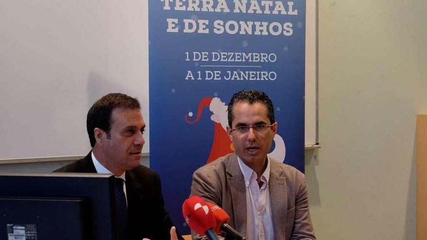 El alcalde de Braganza, Dinis, y el secretario de la Fundación Rei Afonso Henriques, González Prada.