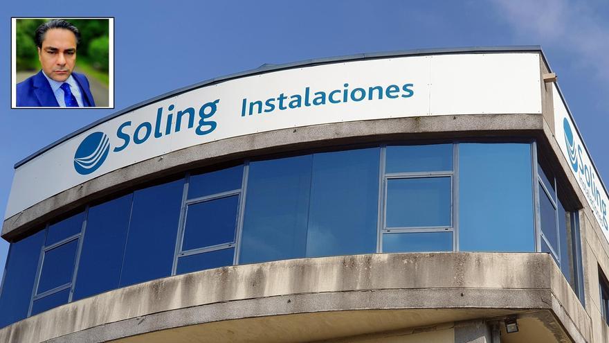 Instalaciones de Soling en Vigo. En el recuadro, Yakov Villasmil