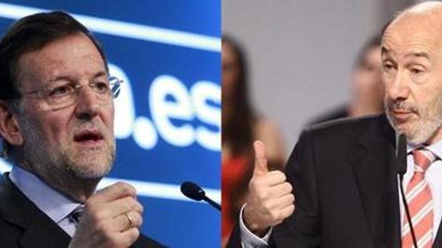 Rajoy y Rubalcaba.