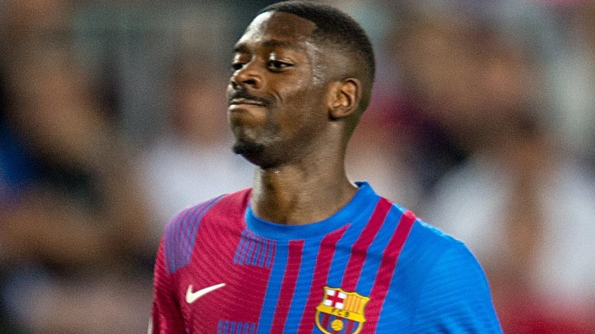 Dembélé, durante el Barça-Villarreal en el Camp Nou.