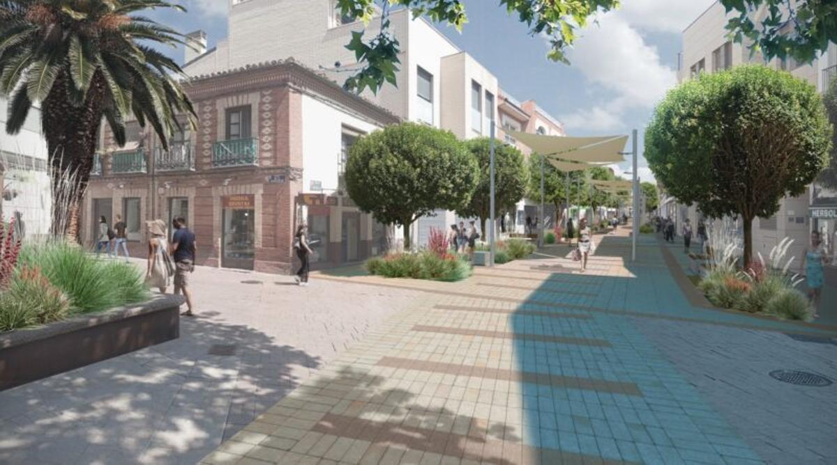 Imágen de los espacios renovados en Calle Madrid tras el inicio de su transformación el pasado enero de 2026