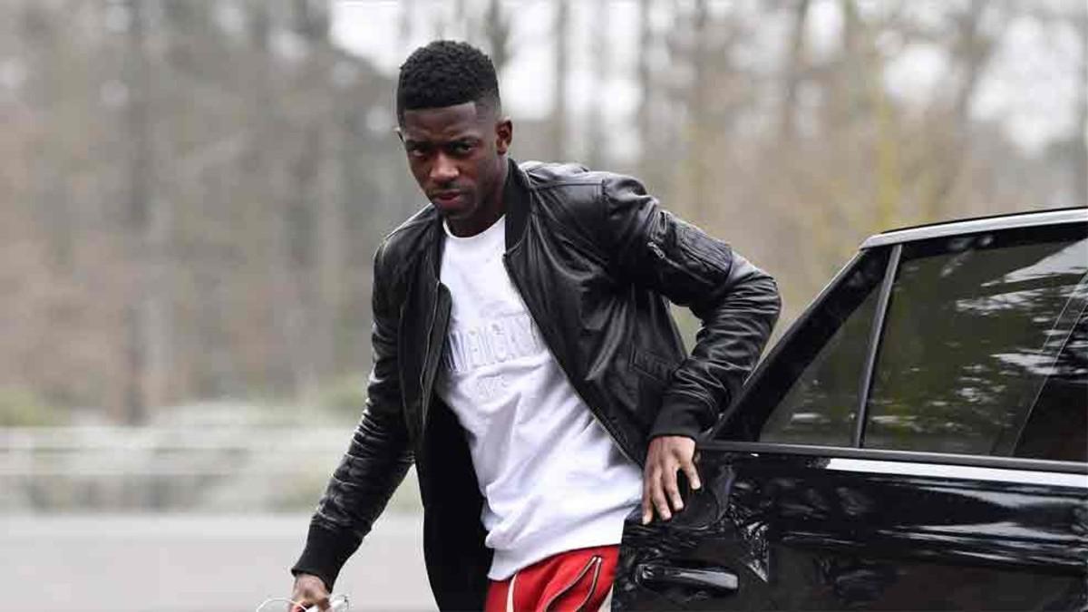 Ousmane Dembélé, a su llegada a la concentración