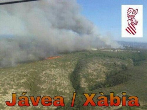 Incendio forestal en Xàbia