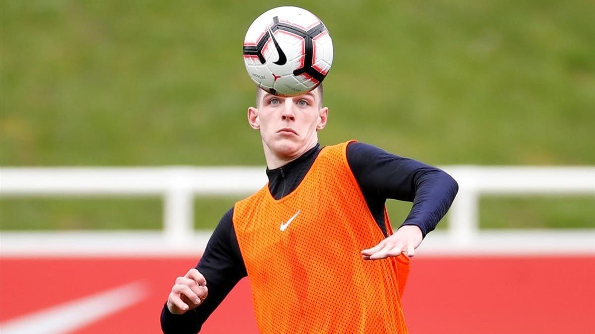 Declan Rice, durante un entrenamiento de la selección inglesa.