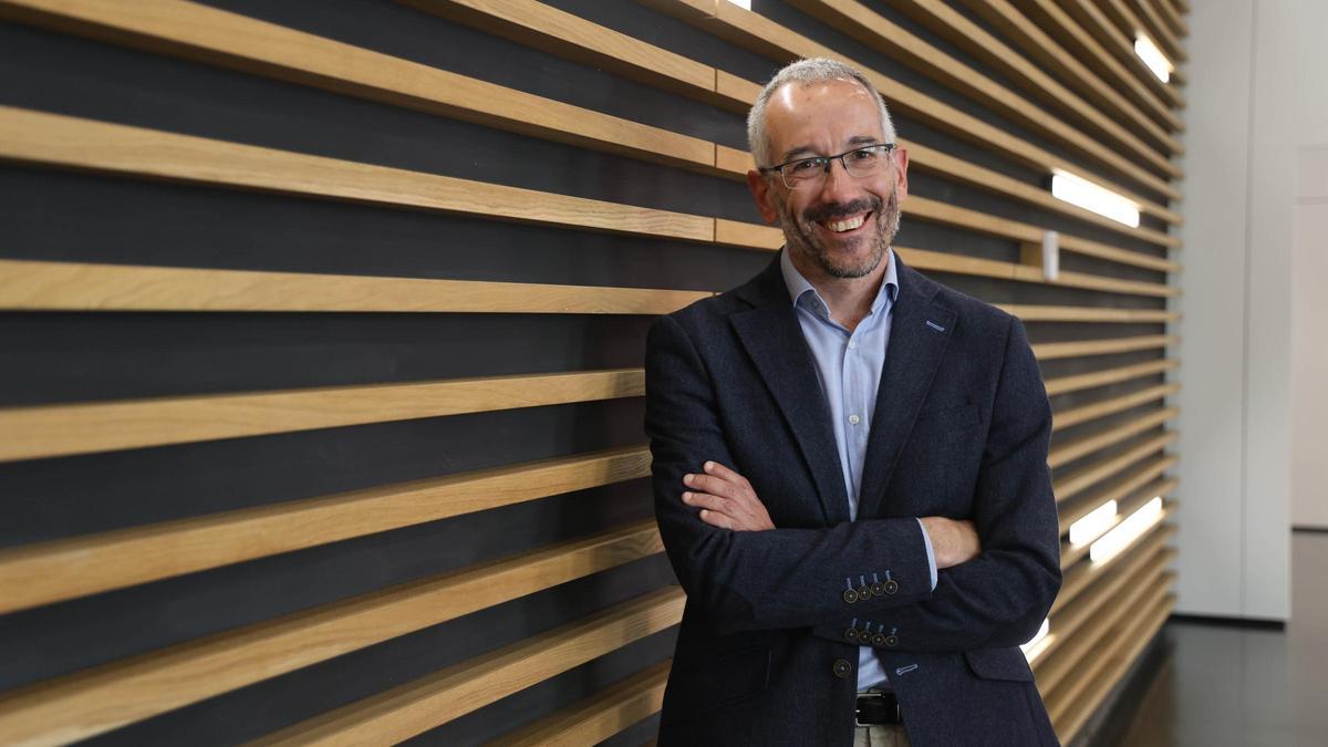 El presidente de Bioga, José Manuel López, ayer tras la presentación del foro Galicia Biodays, que se celebrará el 12 y 13 de junio en Vigo.