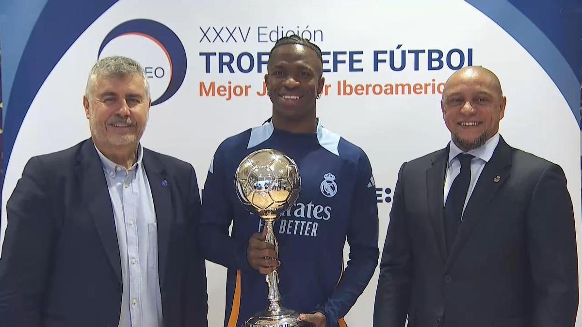 Vinicius Jr., feliz de volver a ganar el Trofeo EFE al Mejor Jugador  Iberoamericano 2024
