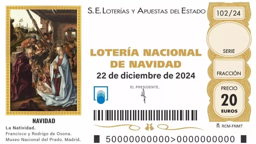 'La Natividad': así es la ilustración que ilumina el décimo de la Lotería de Navidad 2024