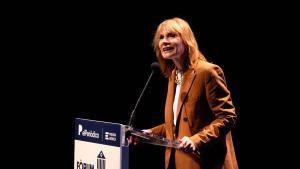 La presidenta de la Diputació de Barcelona y alcaldesa de Sant Boi de Llobregat, Lluïsa Moret, durante su intervención en el Fòrum Municipalisme