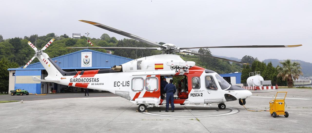 El “Pesca 2” cuando operó temporalmente con un Leonardo AW139.