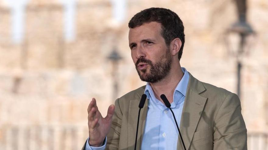 Casado, durante el acto del PP en Ávila.