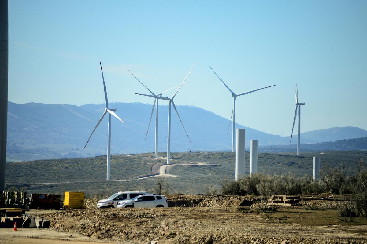 Aerogeneradoes en el Parque Eóligo Merengue II.