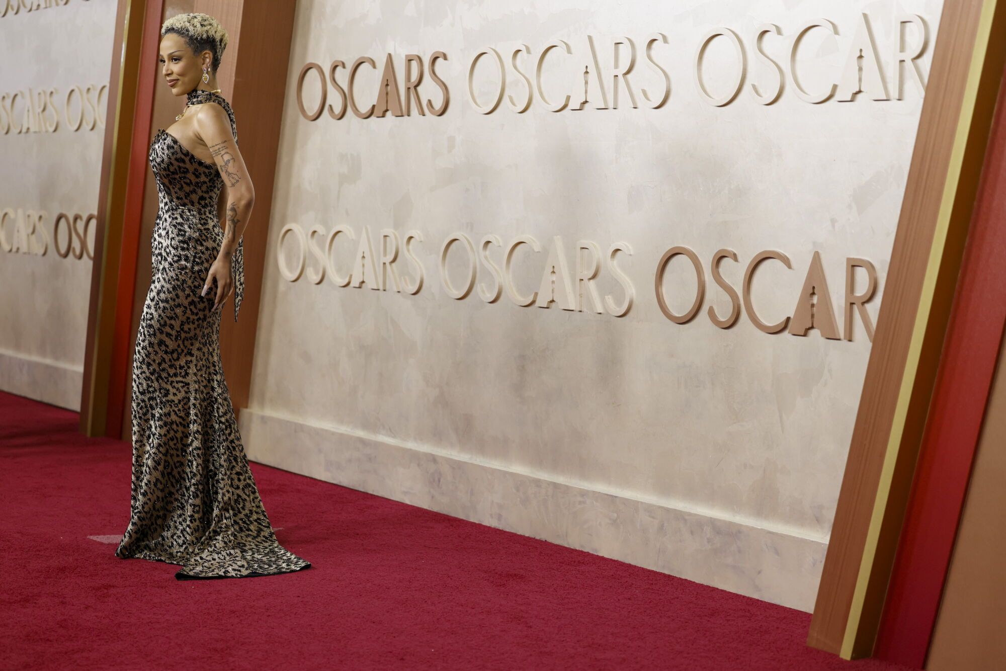 LOS ANGELES (United States), 02/03/2025.- American rapper and singer Doja Cat arrives on the red carpet during the 97th annual Academy Awards ceremony at the Dolby Theatre in the Hollywood neighborhood of Los Angeles, California, USA, 02 March 2025. EFE/EPA/CAROLINE BREHMAN