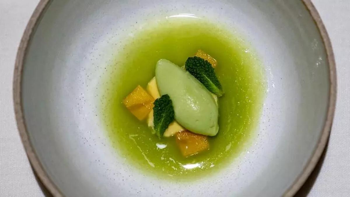 El sorbete de judía perona y puré de manzana de Prodigi.