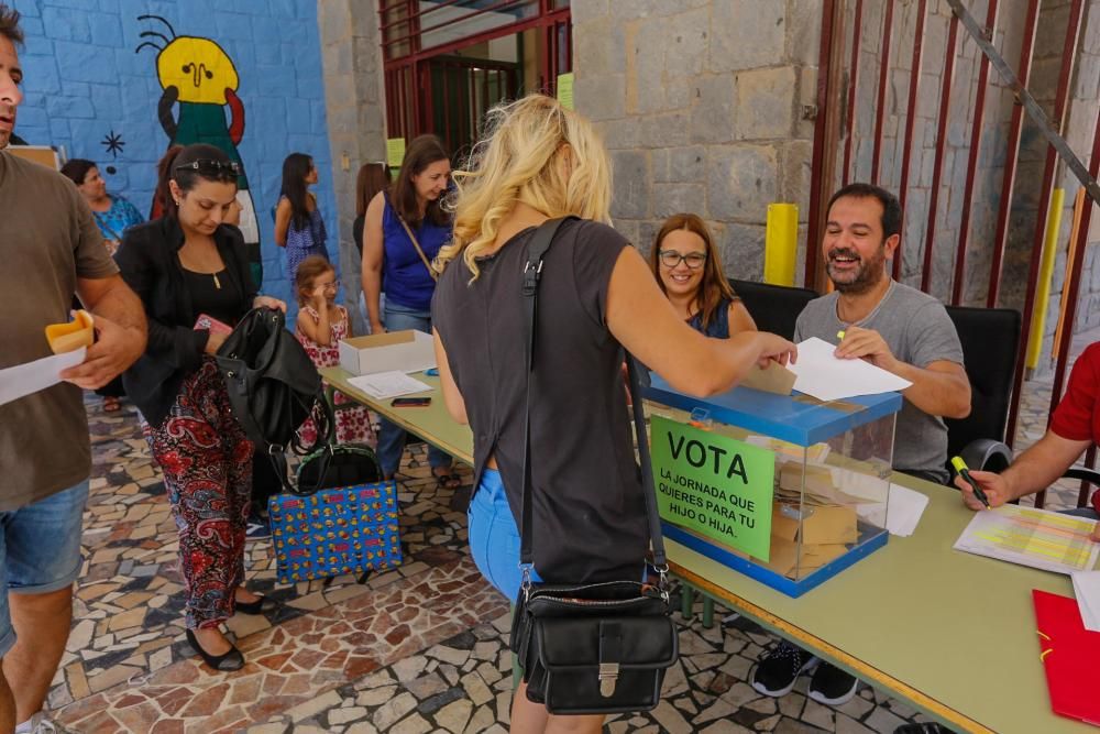 Votaciones de la jornada continua en Elche