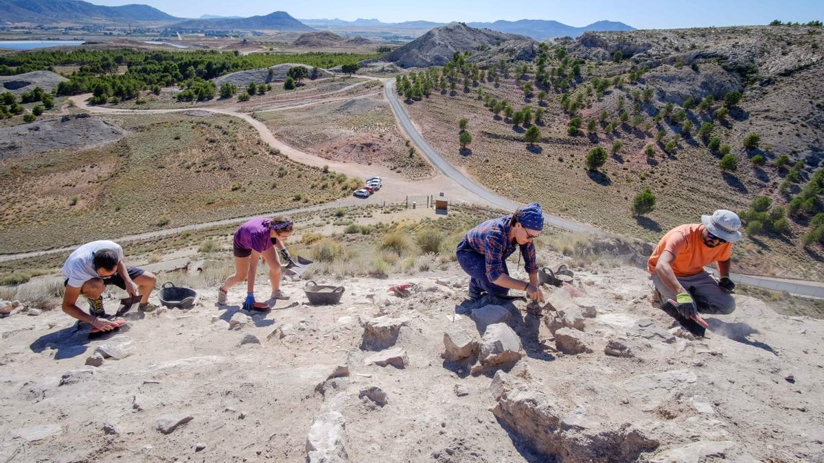 Una de las excavaciones arqueológicas en el yacimiento Cabezo Redondo de Villena.