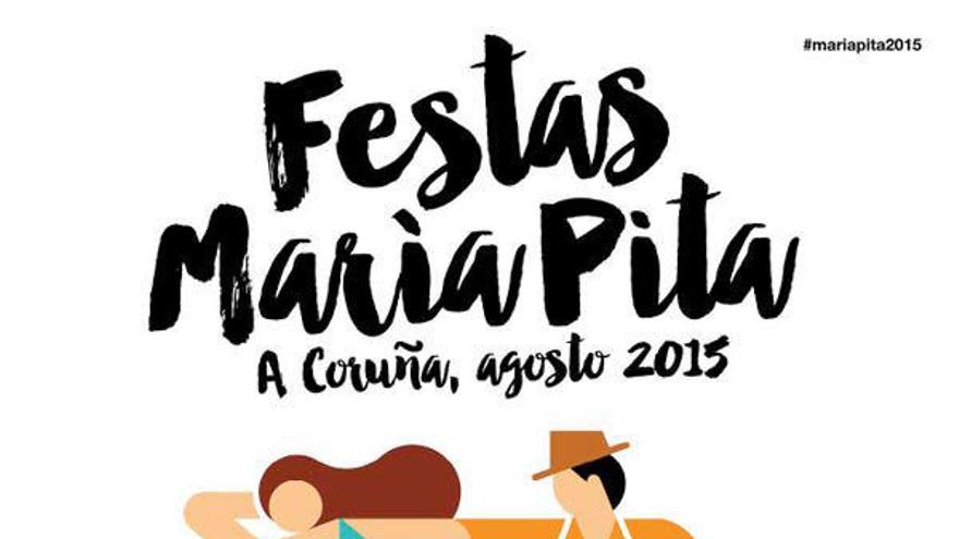 El cartel de las Fiestas María Pita 2015, &#039;As festas de todos&#039;