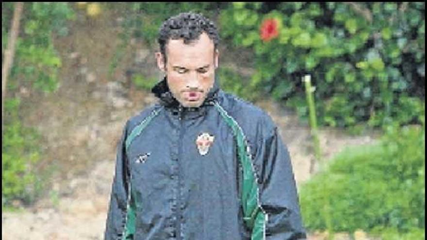 Alberto en un entrenamiento en el campo de golf El Plantío