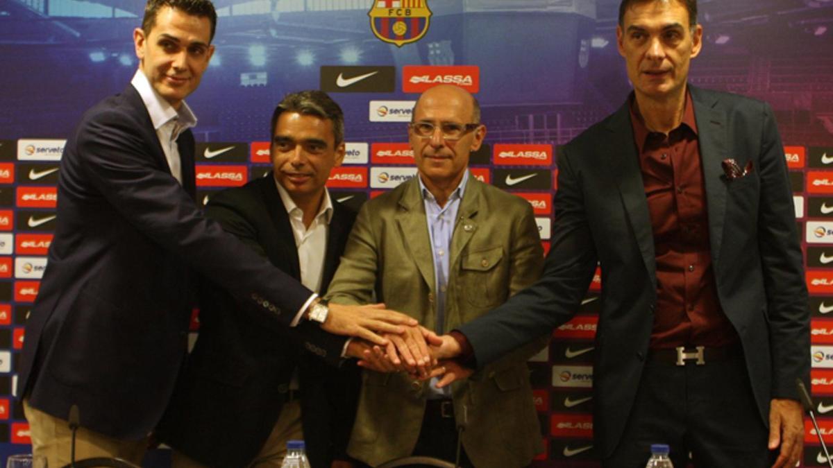 Presentación de Bartzokas como entrenador del Barça