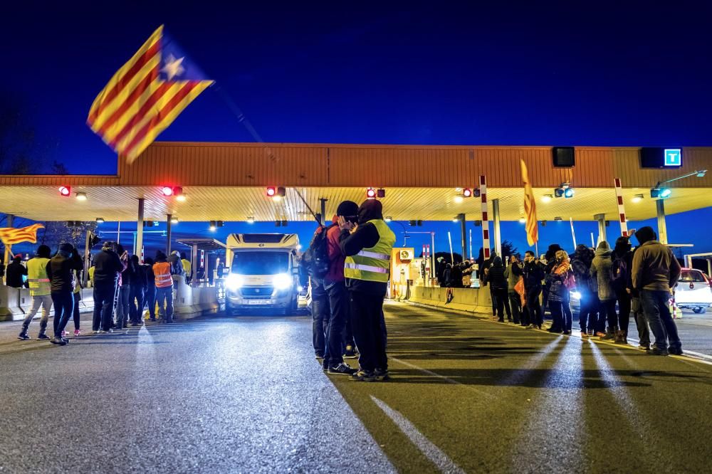 Acció dels CDR al peatge de Girona Sud