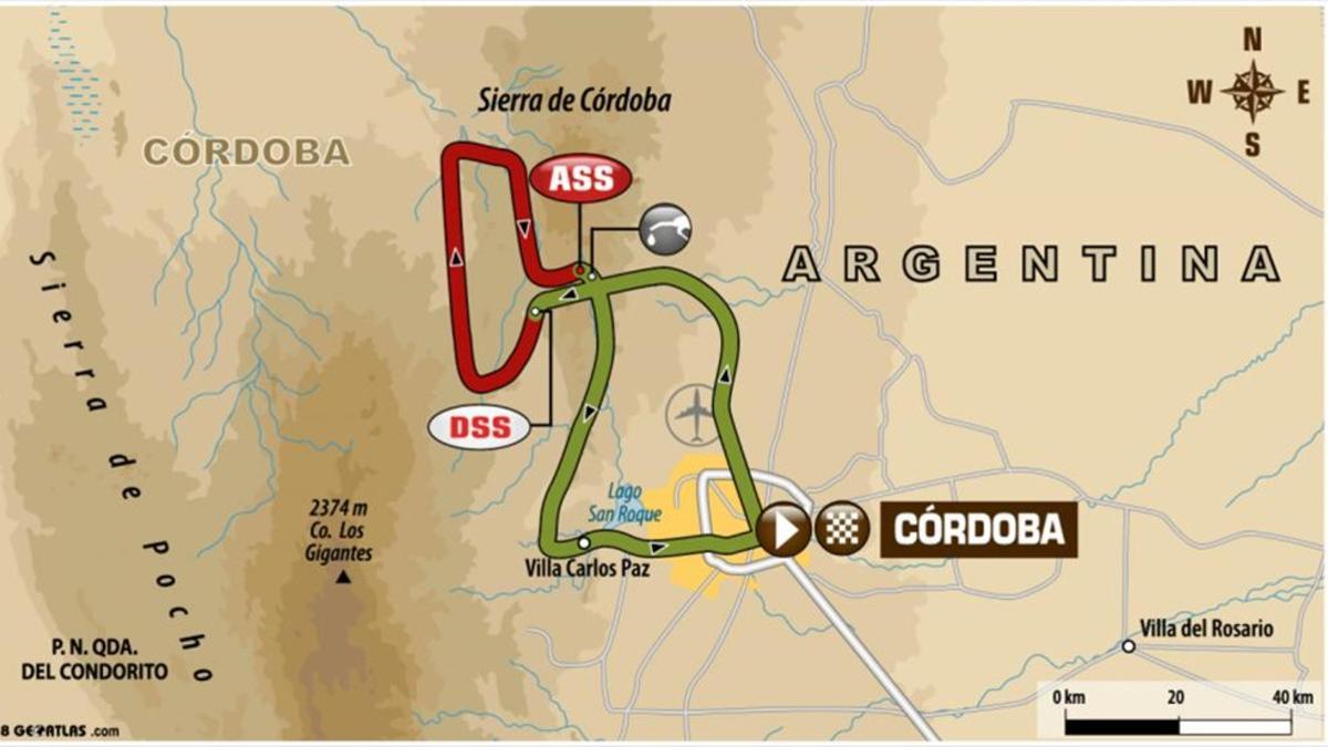 Este es el recorrido de la decimocuarta etapa del Dakar 2018