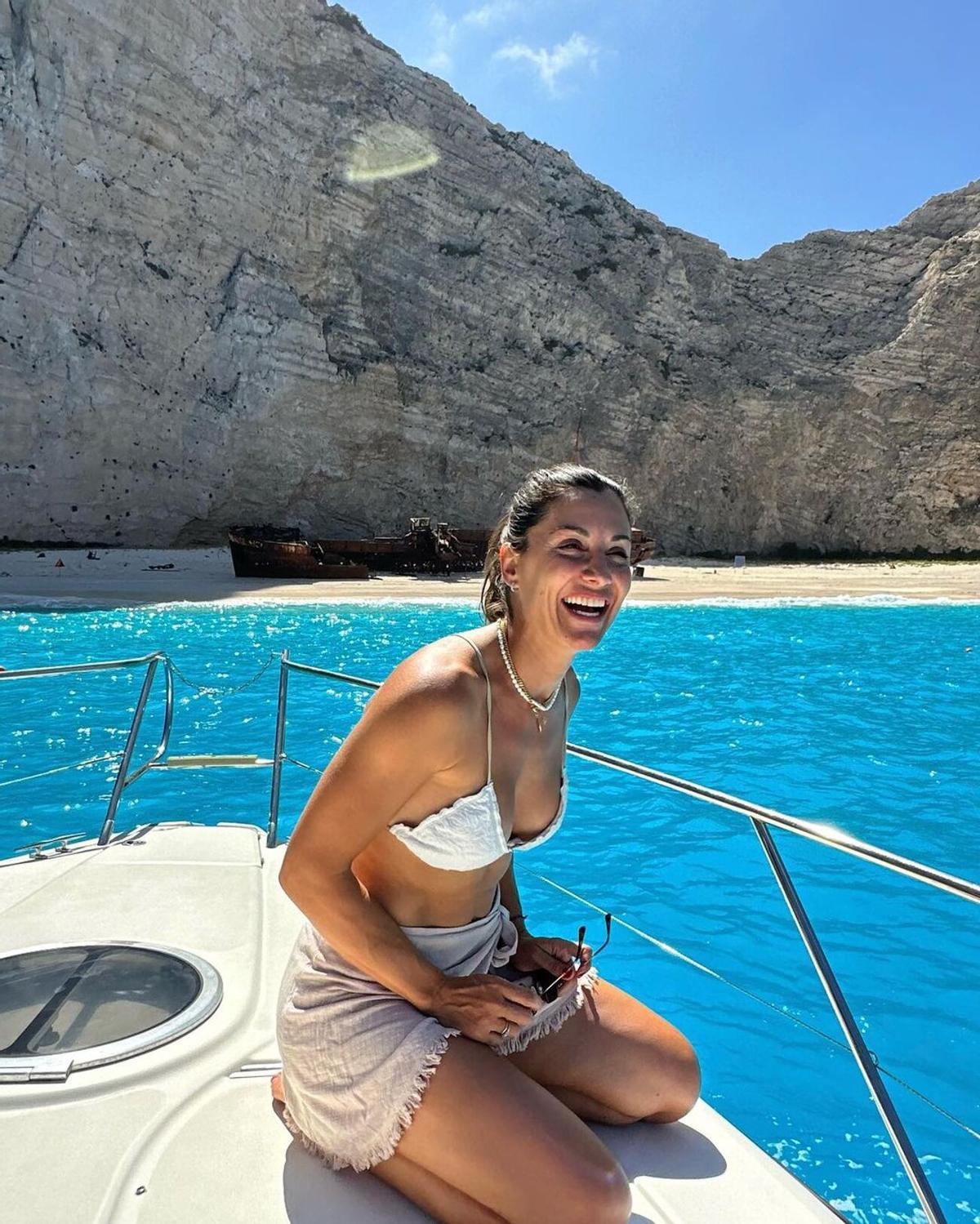 Nagore Robles durante sus vacaciones