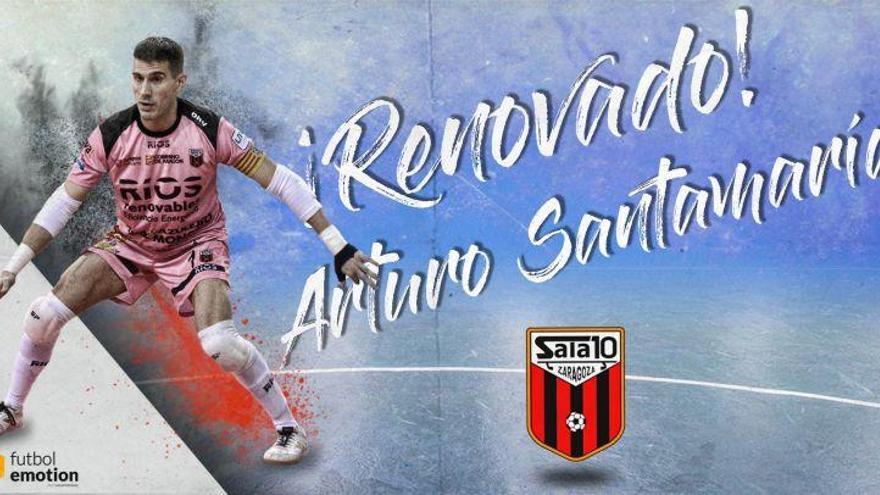 Arturo Santamaría renueva con el Fútbol Emotion Zaragoza por una temporada