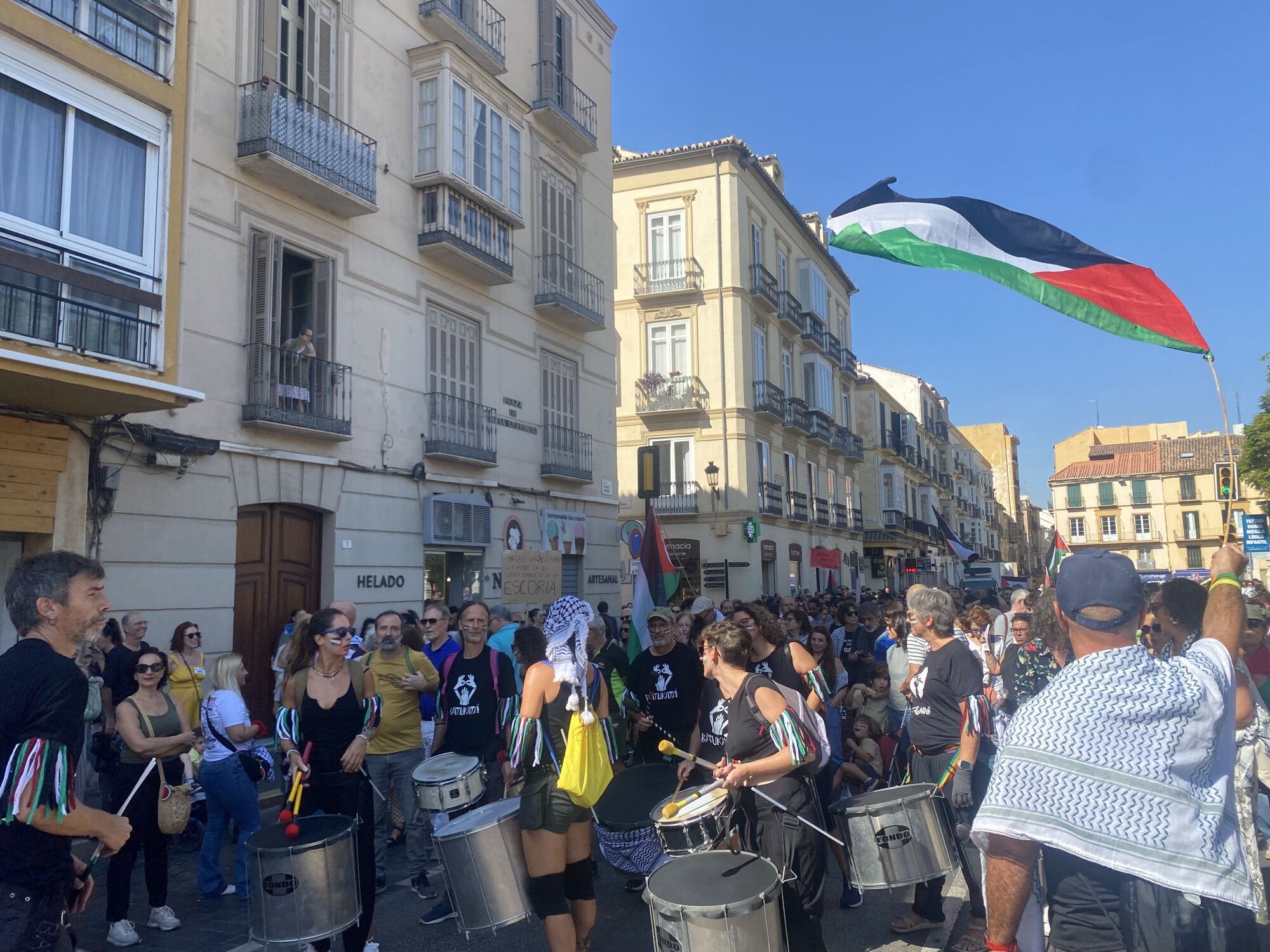 Manifestación en Málaga en favor del pueblo palestino