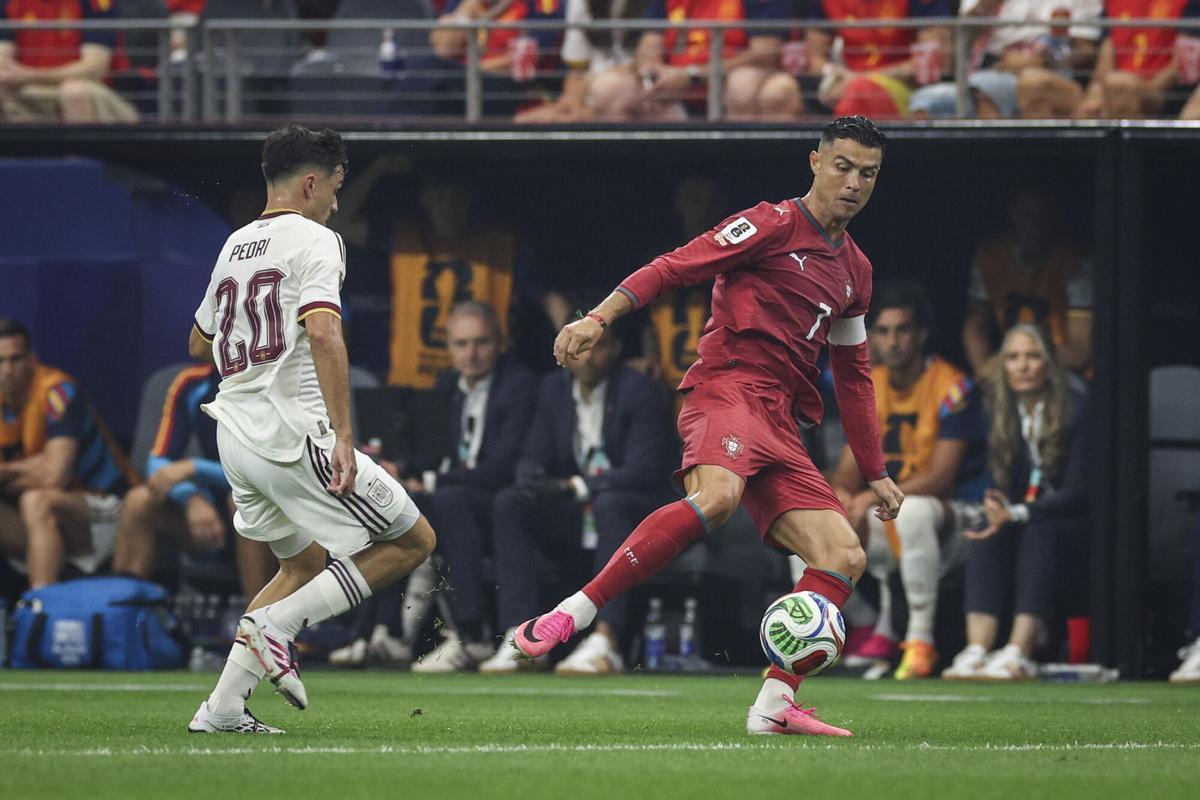 Cristiano Ronaldo, ante Pedri