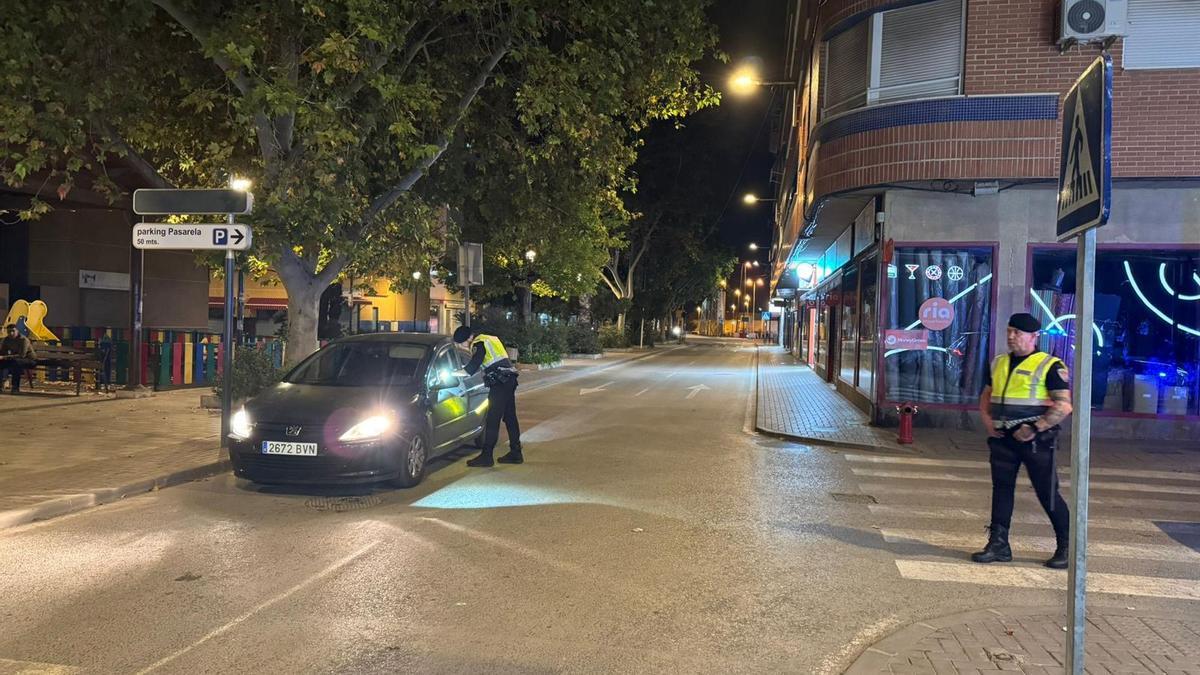 Control realizado por la Policía Local de Lorca.