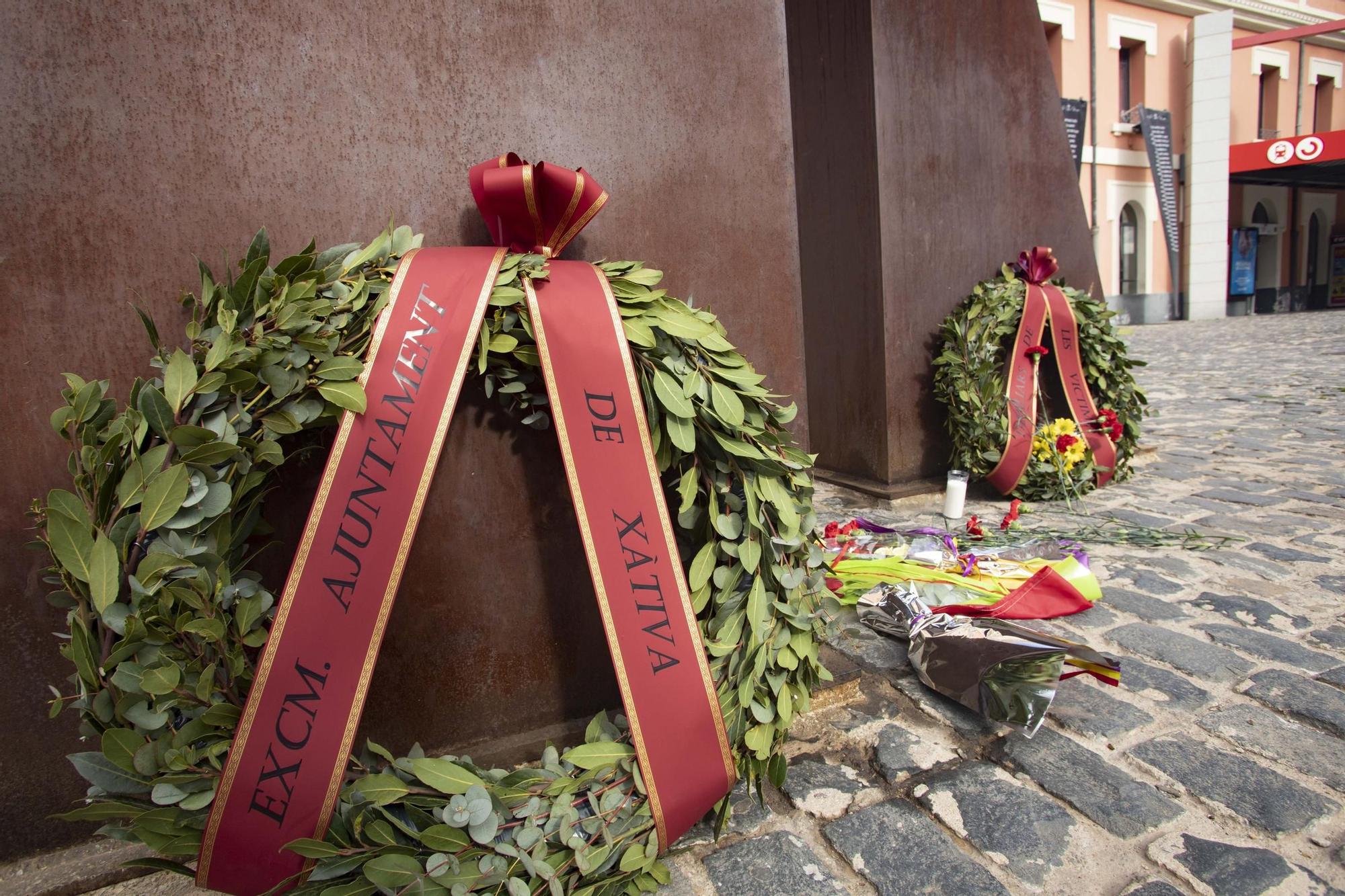 Homenaje a las víctimas del Bombardeo de Xàtiva de 1939