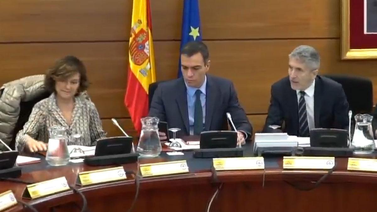 Pedro Sánchez preside el Comité de seguimiento de la situación en Catalunya.