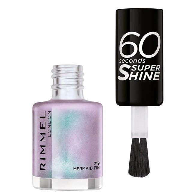 Esmalte de uñas tornasolado en lila y mint