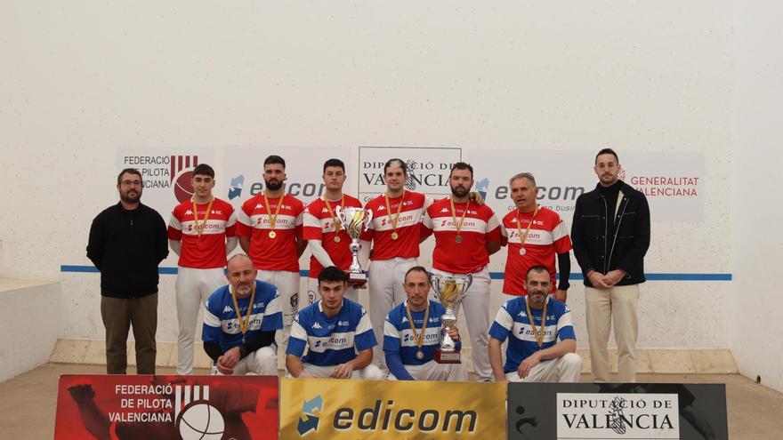 Algímia d&#039;Alfara corona als campions de l&#039;Edicom trinquet