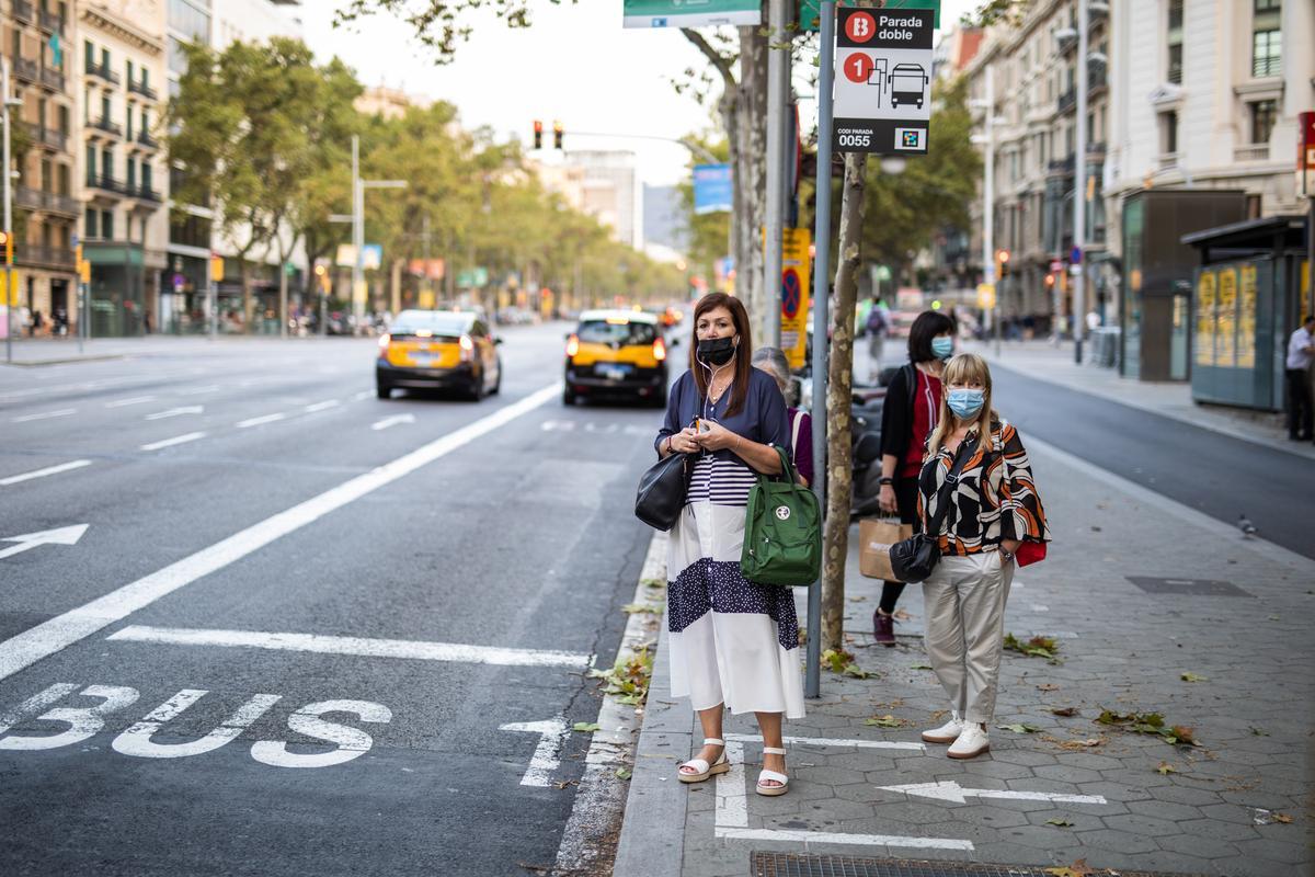 Primer día de huelga de autobuses en Barcelona