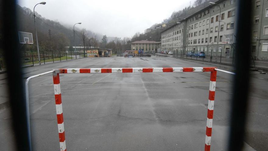 La pista de fútbol de Rioturbio.