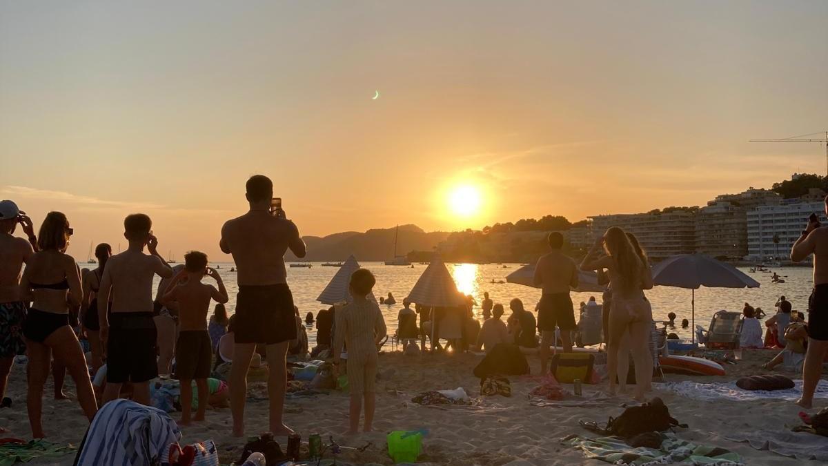 Sonnenfinsternis auf Mallorca: So war das Spektakel in Santa Ponça zu sehen