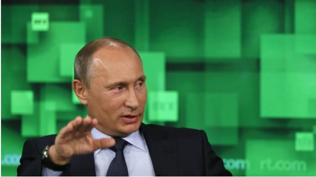 Vladimir Putin, en los estudios de Russia Today