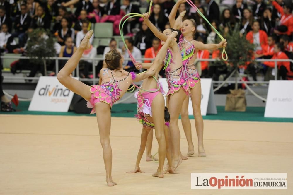 El Campeonato de España arranca en el Palacio de los Deportes con el Rítmica Pozuelo, Ruth Ritmo, Calpe, Praxis y Mabel como líderes