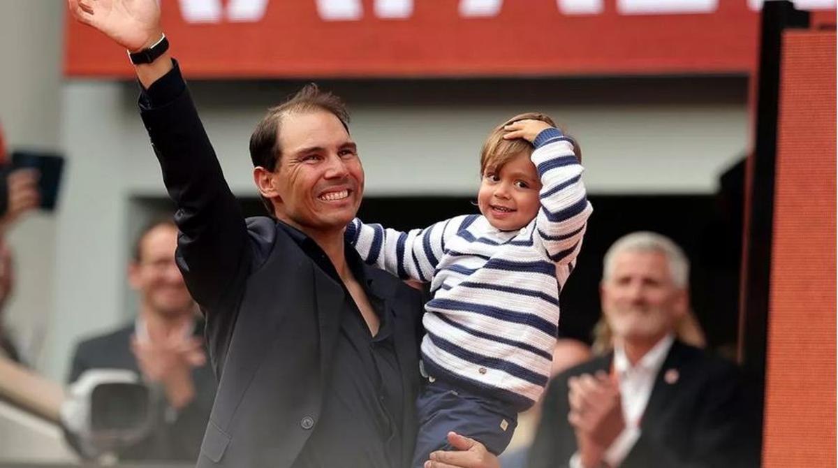 Rafa Nadal mit seinem ältesten Sohn