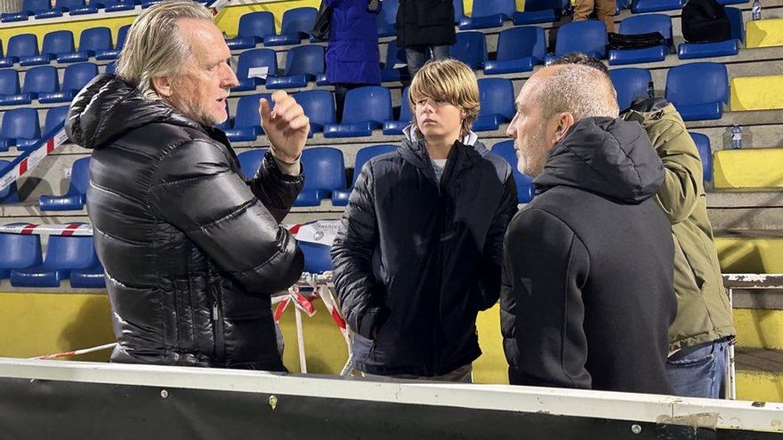 Bernd Schuster visitó a Juan Sabas en el Unionistas de Salamanca - Zamora CF