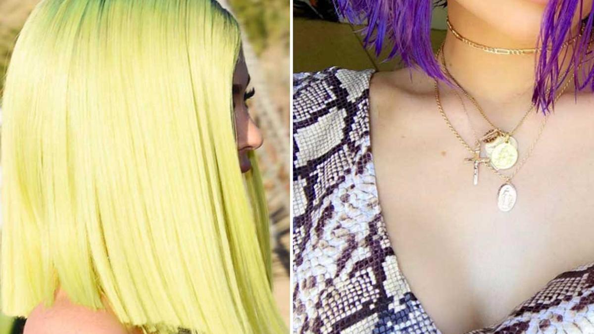 Los colores de pelo de Kylie Jenner en Coachella