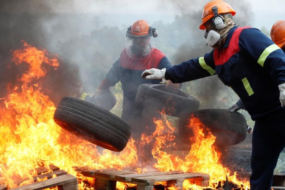 Protestas contra los despidos en Alcoa San Cibrao