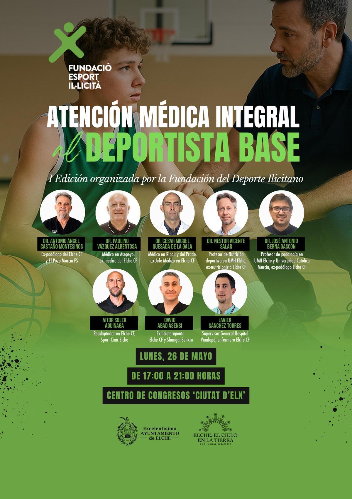 Cartel del evento científico organizado por la Fundación del Deporte Ilicitano