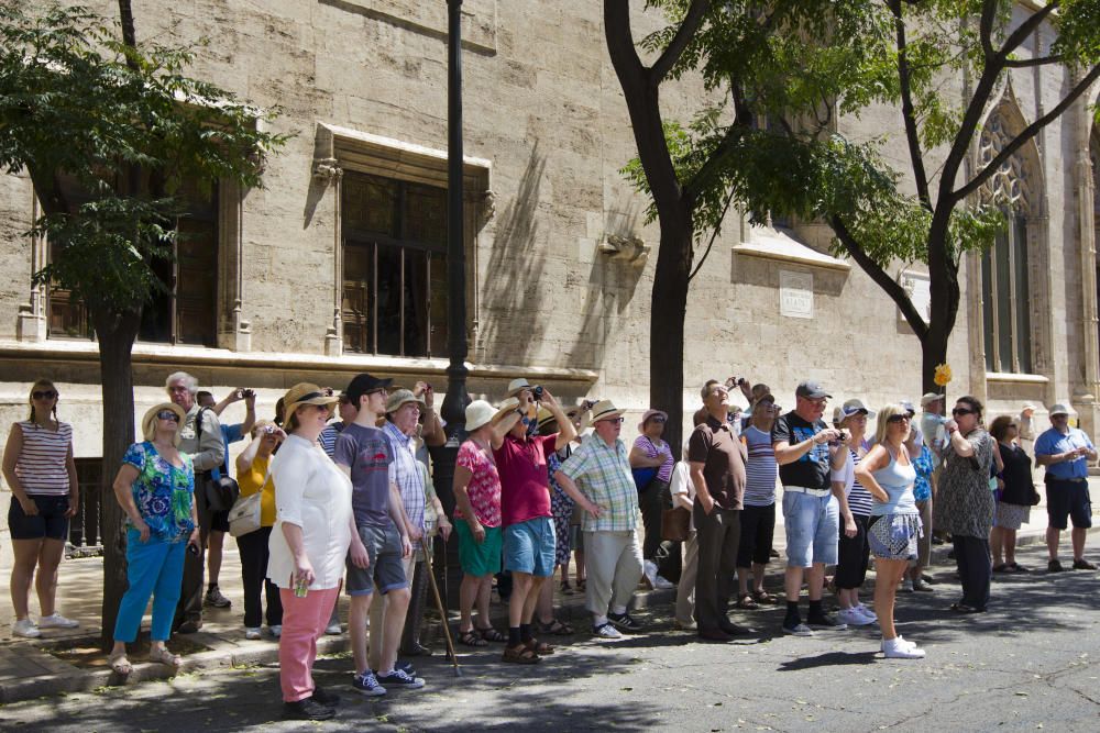 El centro de Valencia, lleno en pleno agosto