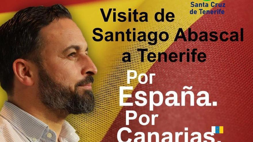 Cartel de la visita a Tenerife.