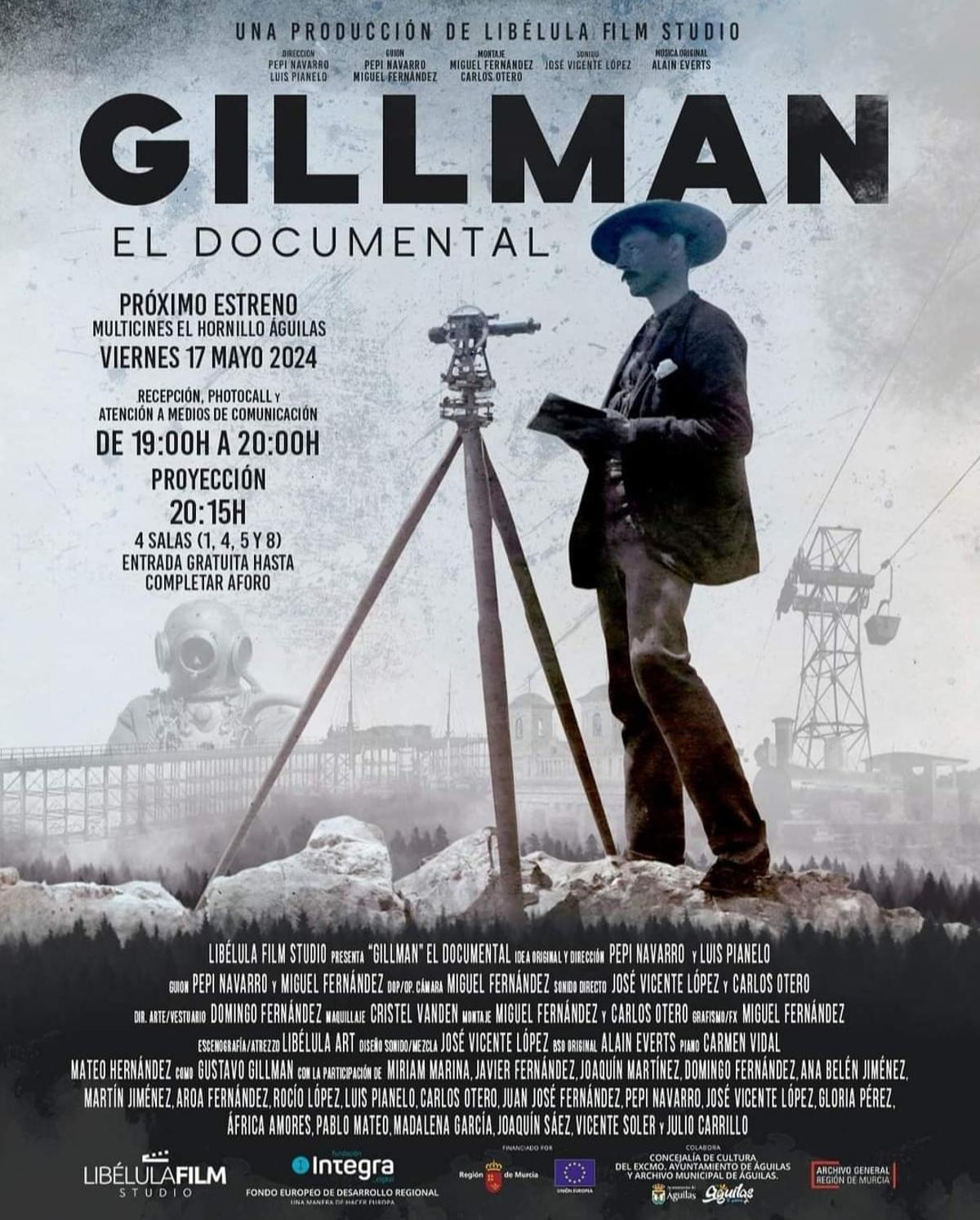 Cartel del documental sobre Gustavo Gillman