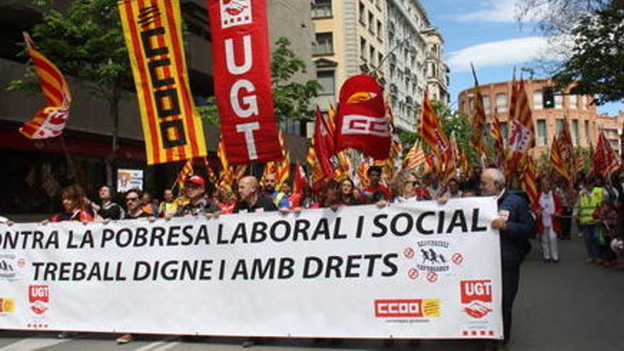 Manifestació del Primer de Maig a Girona de l&#039;any passat